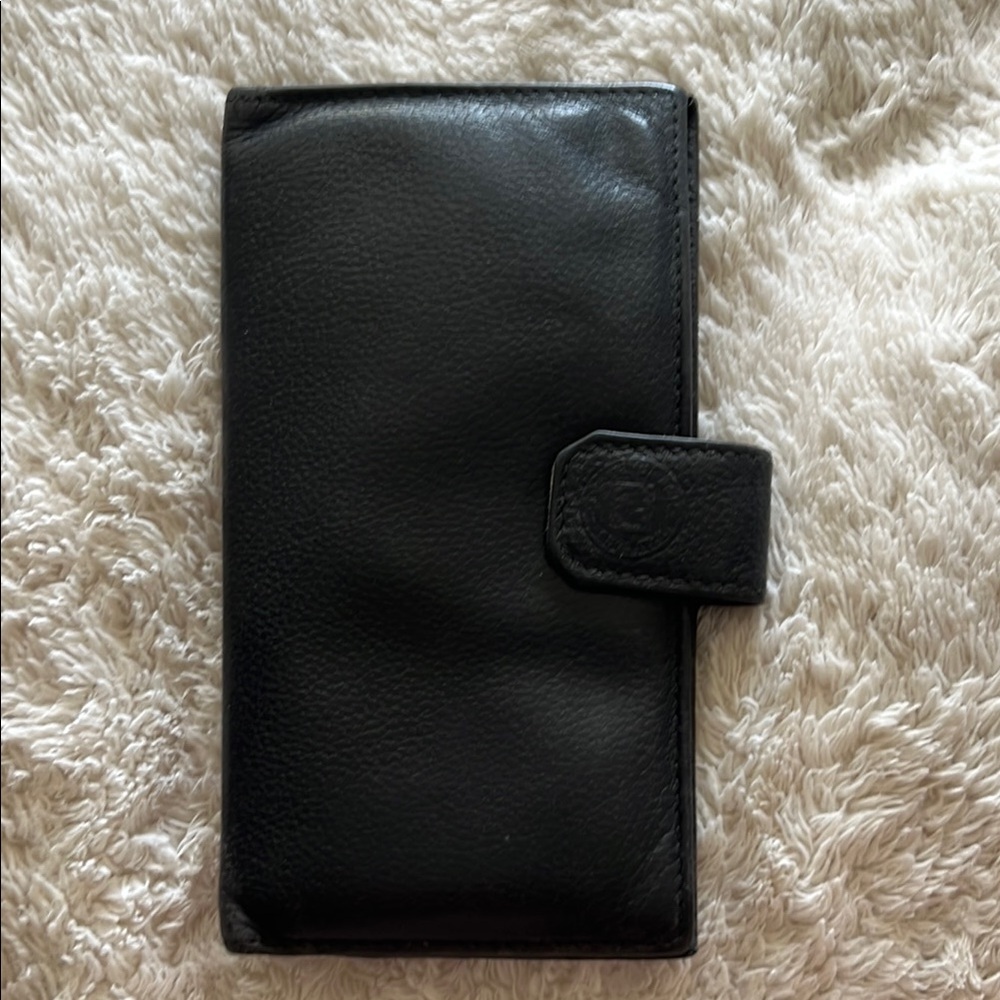 Vintage Fendi Black Leather Wallet Case